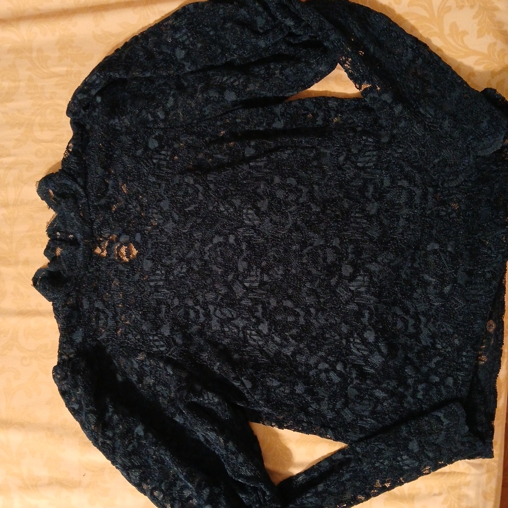 Vici Navy Lace Blouse